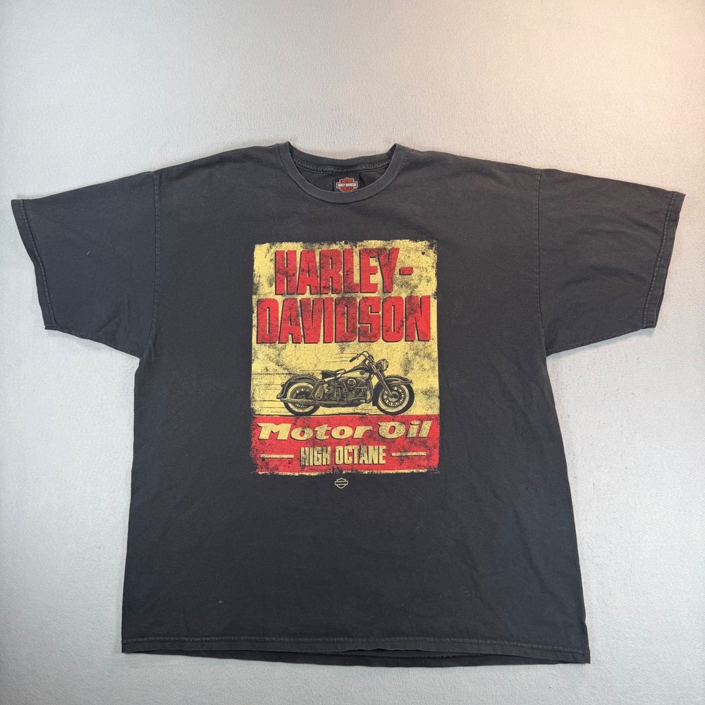 Vintage Harley Davidson Motor Oil High Octane T-Shirt Mens 2XL Kansas City